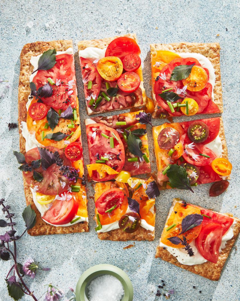Tomato Tart with Whipped Goat Cheese