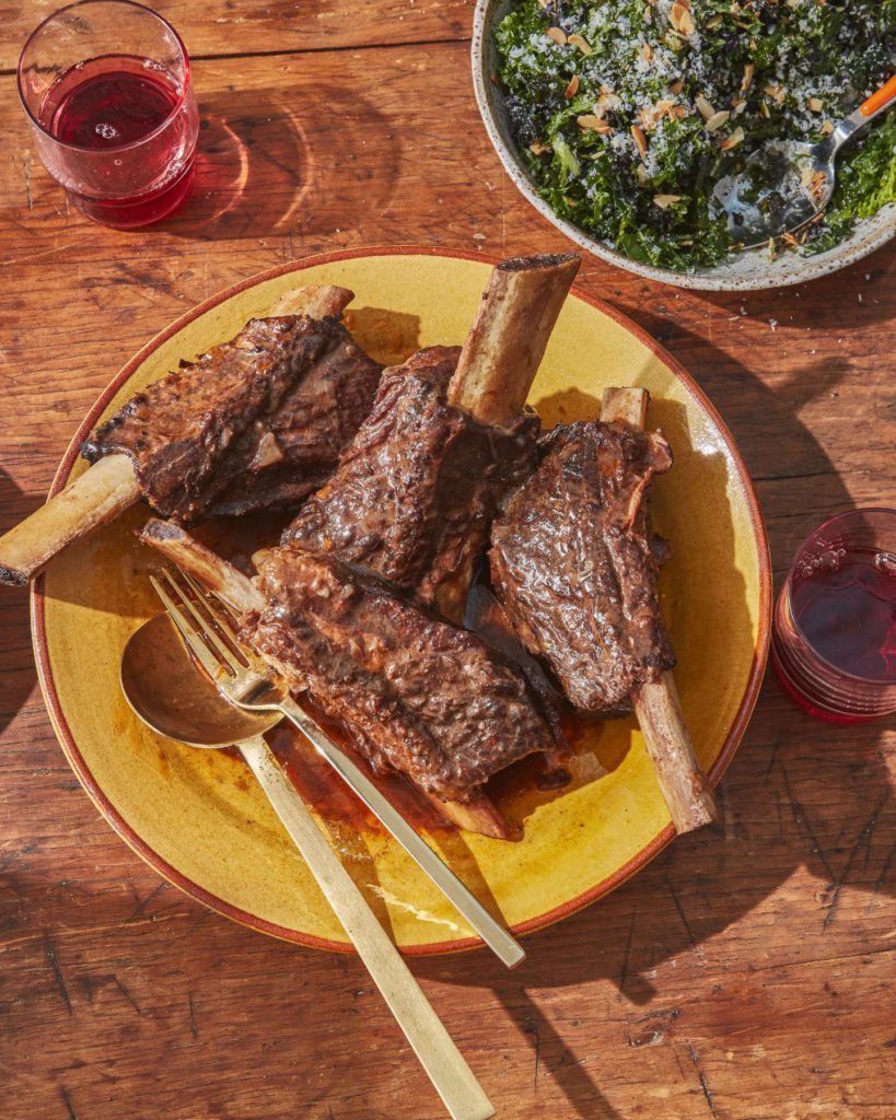 Braised Short Ribs with Red Wine and Cognac