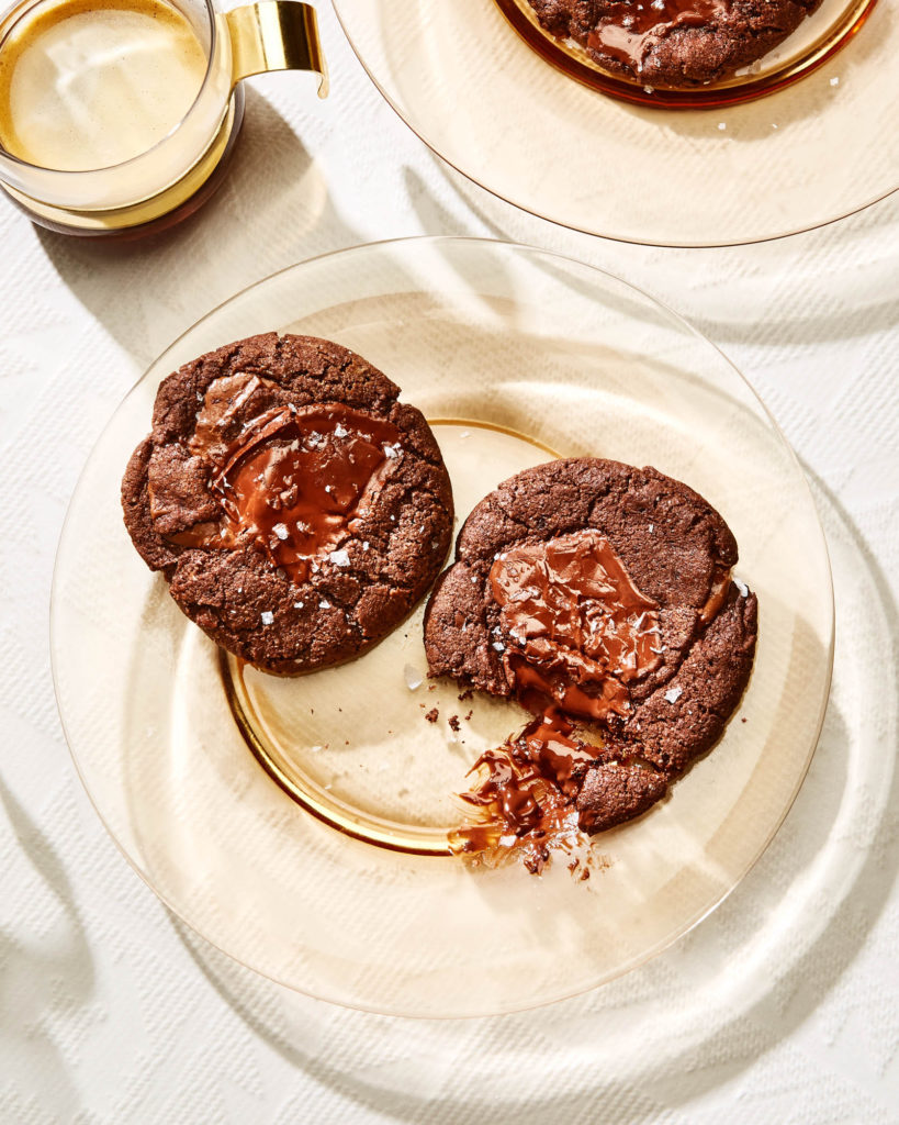 Triple Chocolate Cookies with Tahini & Salt