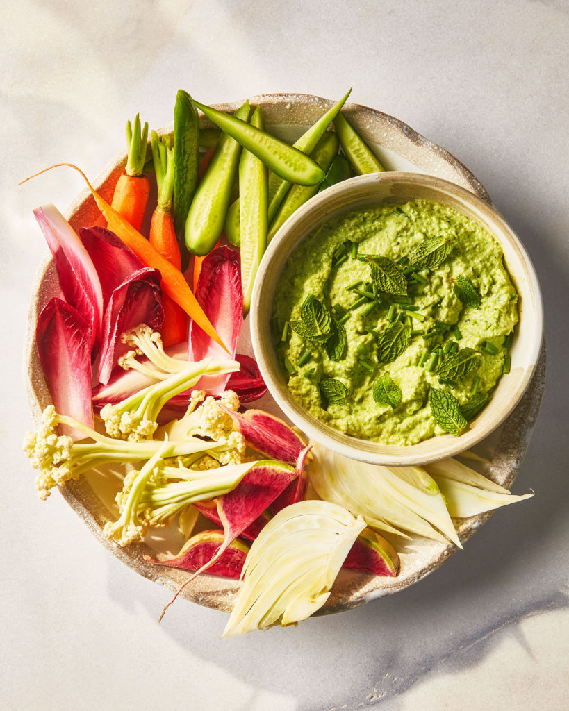 Pea Dip with Ricotta and Tender Herbs