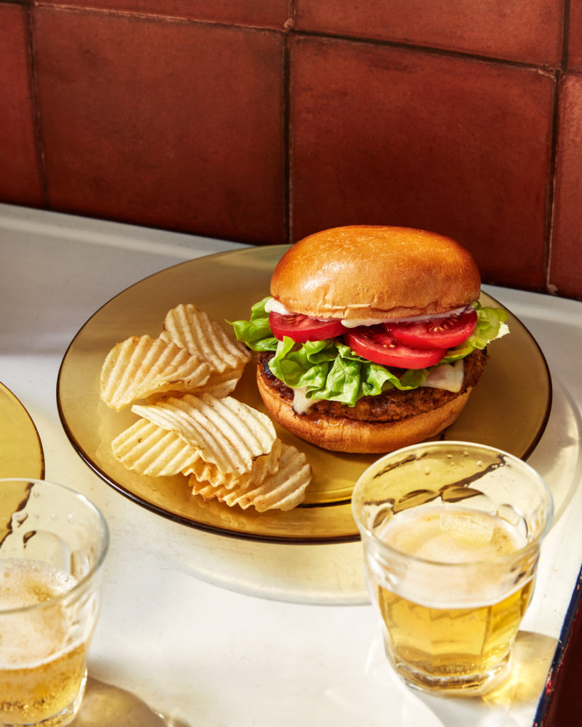 Mushroom-Walnut Veggie Burgers