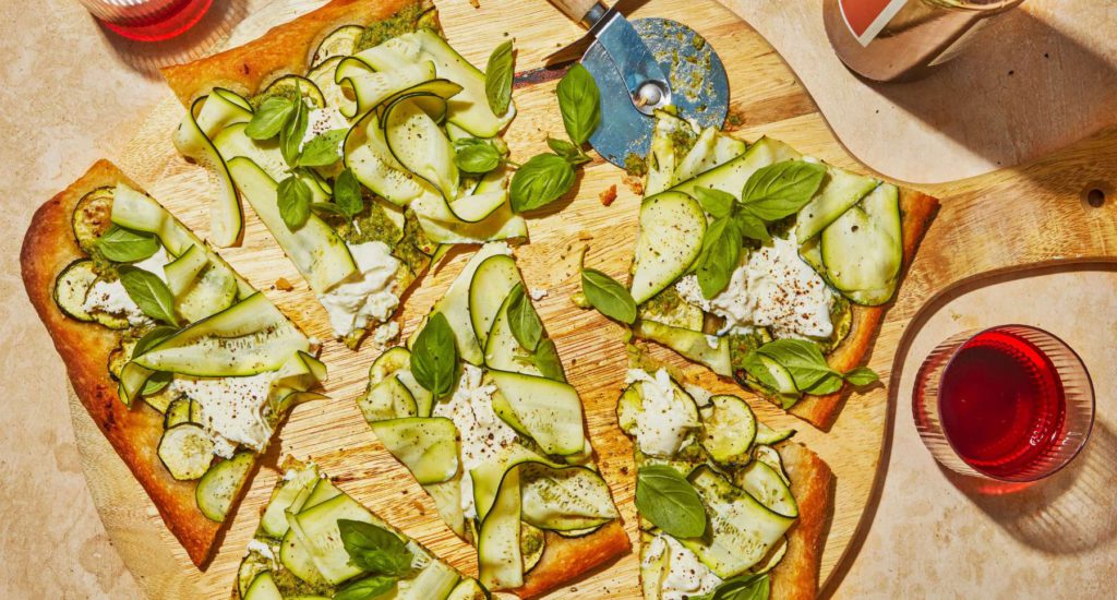 Summery Zucchini Pizza with Burrata