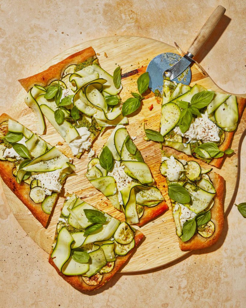 Summery Zucchini Pizza with Burrata