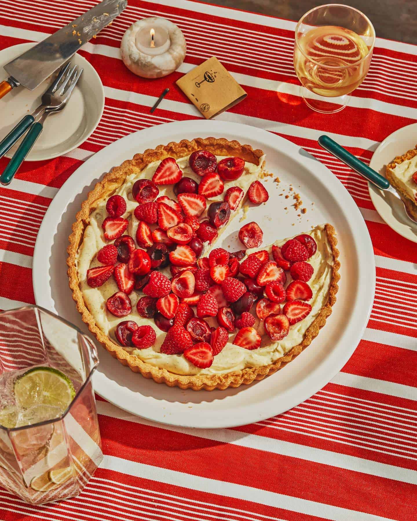 Summer Fruit Tart with Vanilla Bean Custard recipe by Casa de Suna