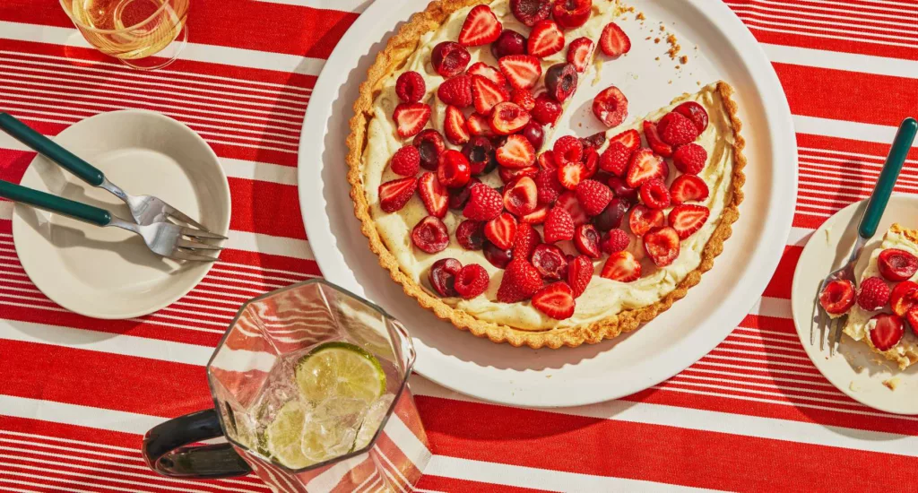 Summer Fruit Tart with Vanilla Bean Custard recipe by Casa de Suna