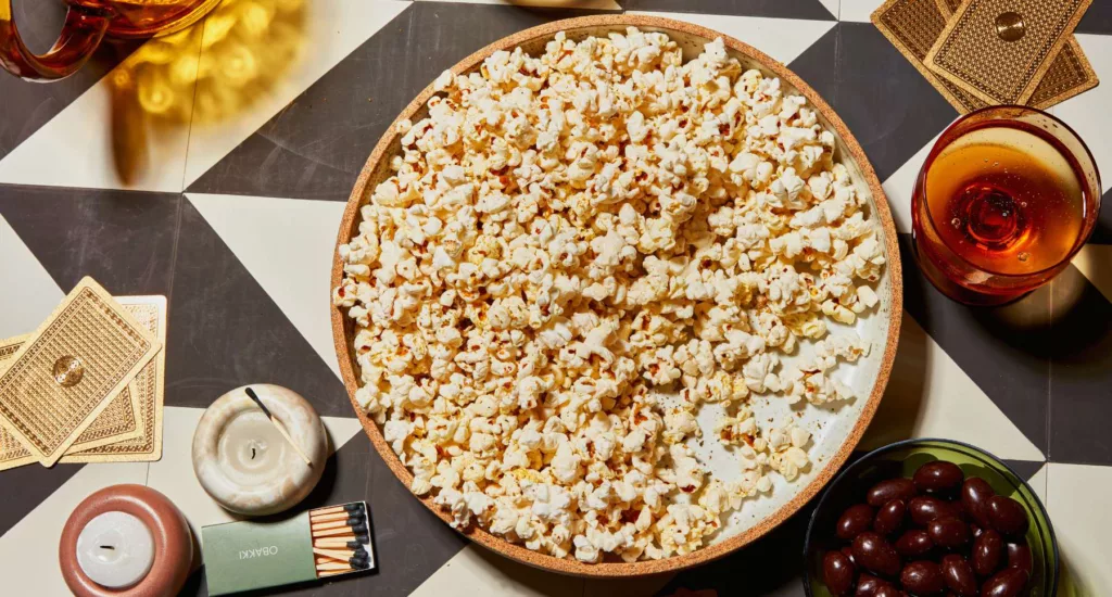 Popcorn with Olive Oil and Rosemary Salt