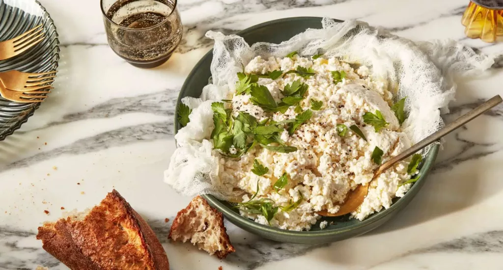 Fresh Ricotta with Olive Oil and Herbs recipe by Casa de Suna