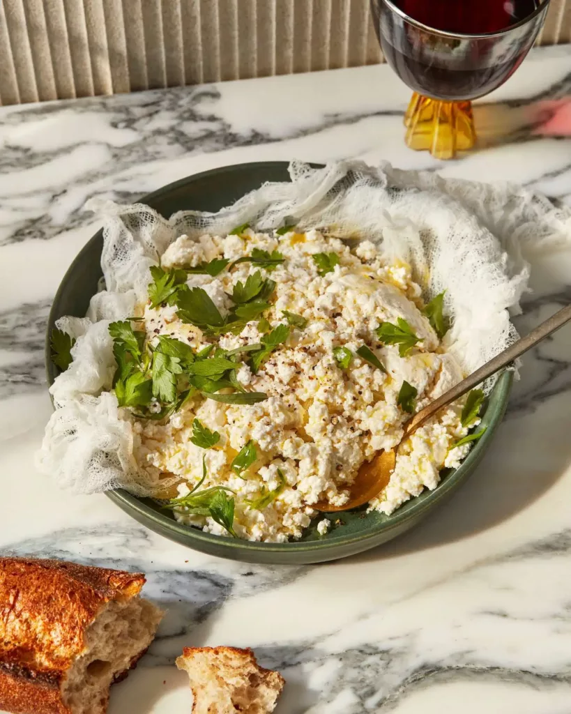 Fresh Ricotta with Olive Oil and Herbs