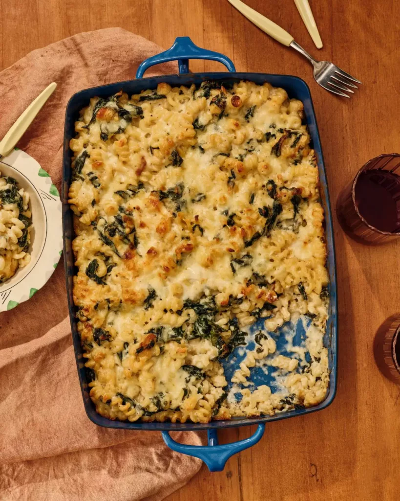 Mac and Cheese with Swiss Chard recipe by Casa de Suna; A Holiday Menu, Casa de Suna Style