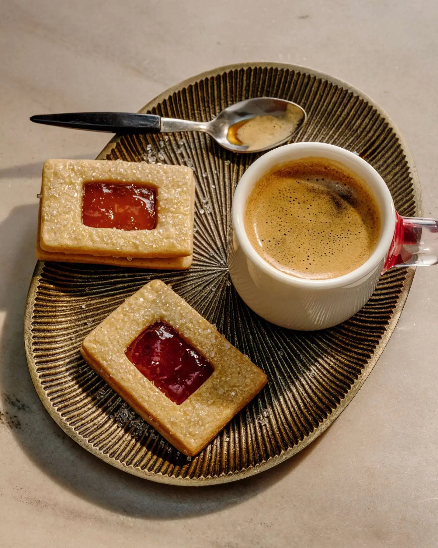 Spiced Linzer Cookies with Plum and Fig Preserves recipe by Casa de Suna; A Holiday Menu, Casa de Suna Style