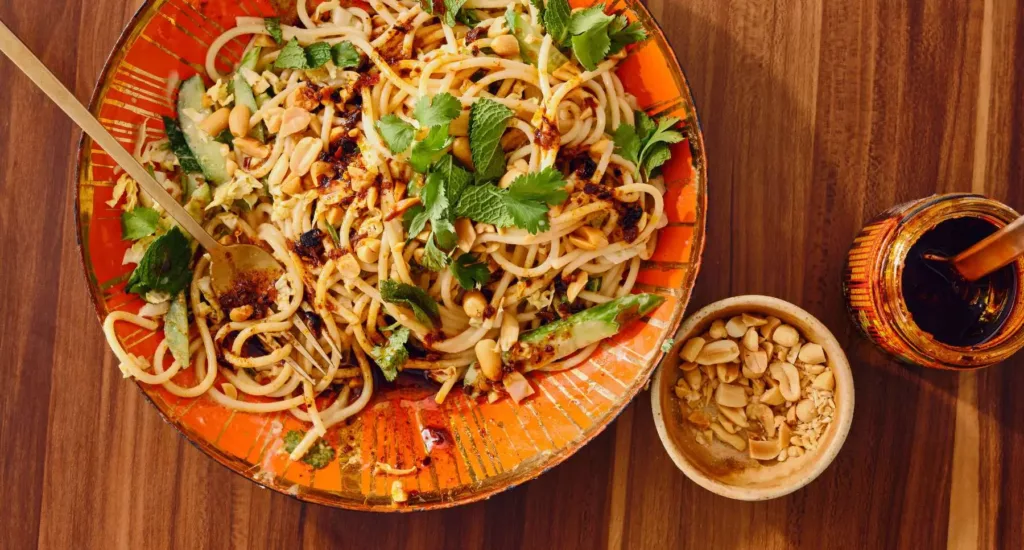 Herb-y Cold Peanut Noodles recipe by Casa de Suna