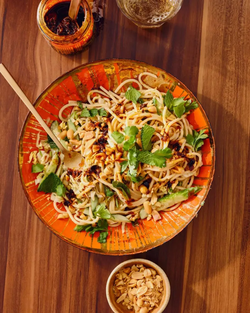 Herb-y Cold Peanut Noodles