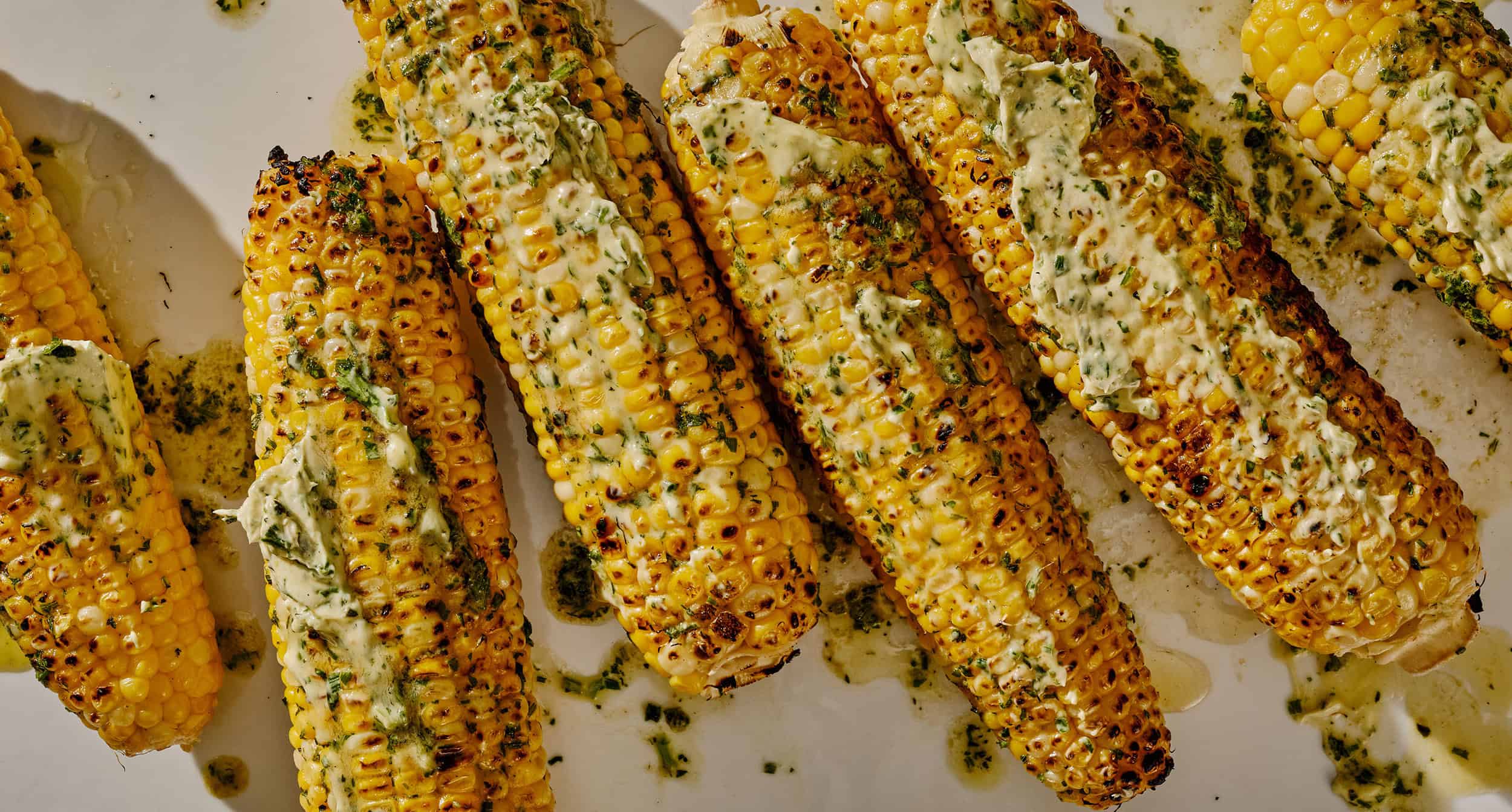 Grilled Corn with Herbed Miso Butter