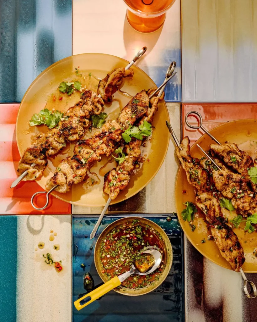 Thai Pork Skewers with Spicy Dipping Sauce Recipe by Casa de Suna