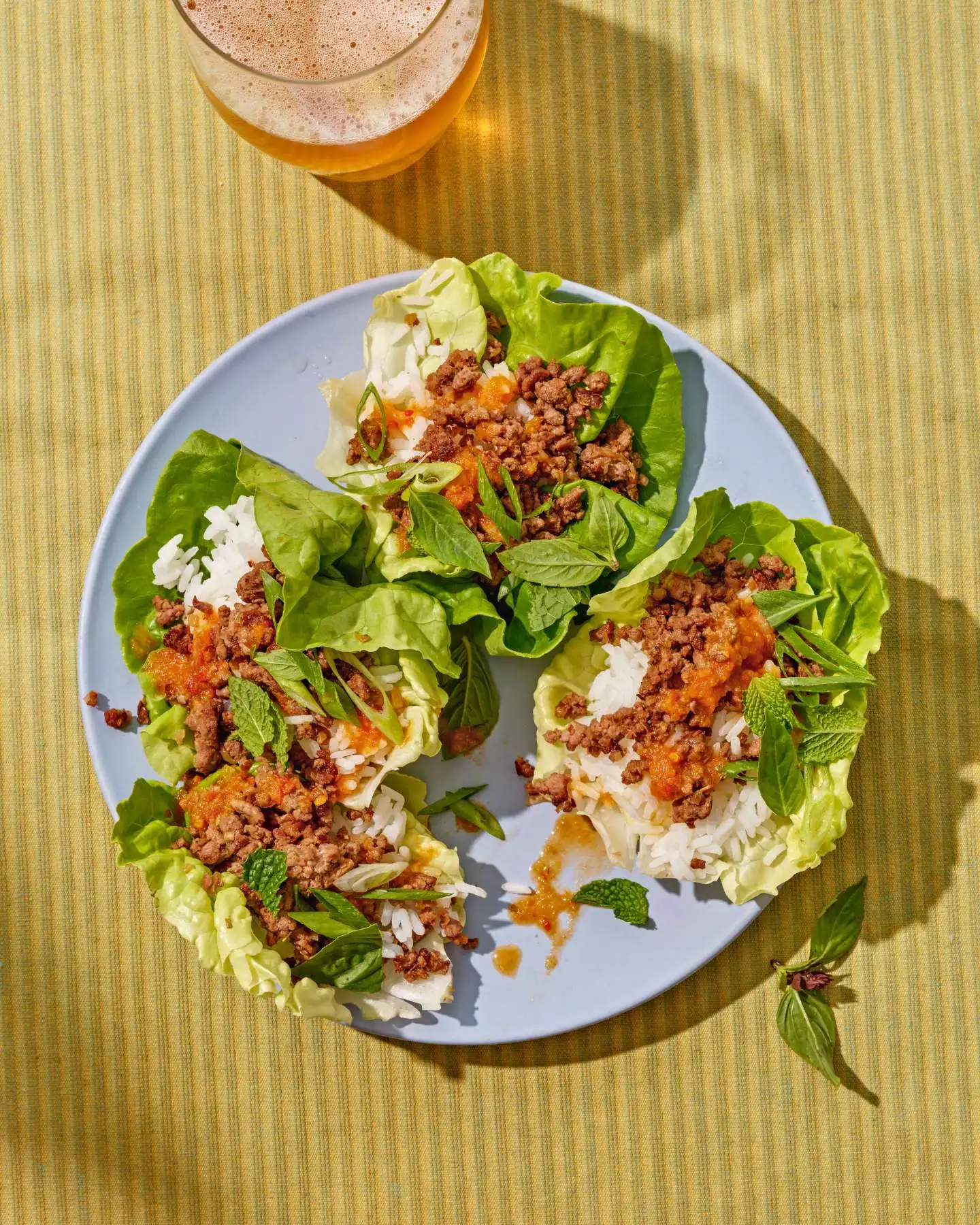 Spicy Lemongrass Beef Lettuce Wraps recipe by Casa de Suna