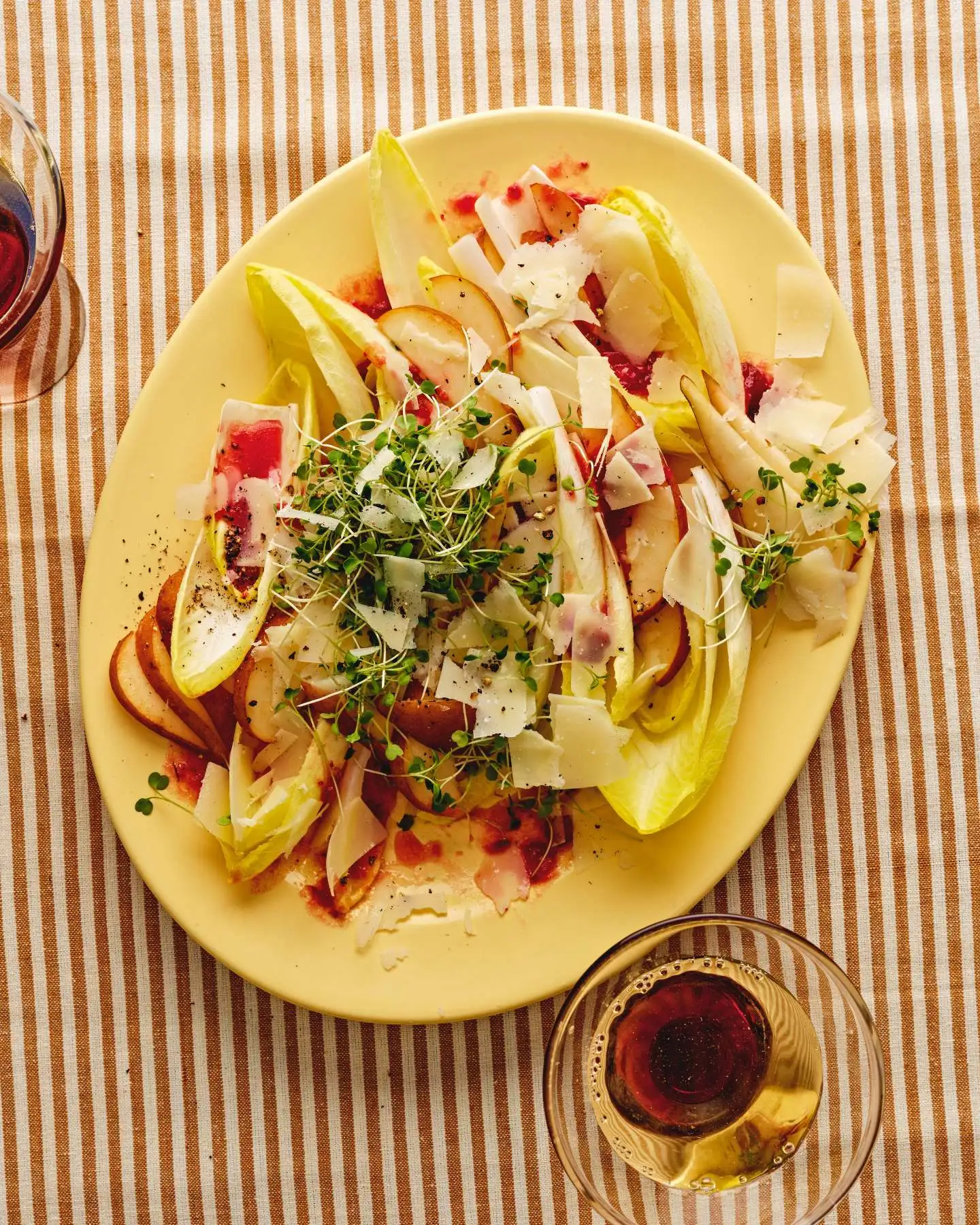 Endive and Pear Salad with Cranberry Vinaigrette recipe by Casa de Suna; The Perfect 2024 Thanksgiving Menu